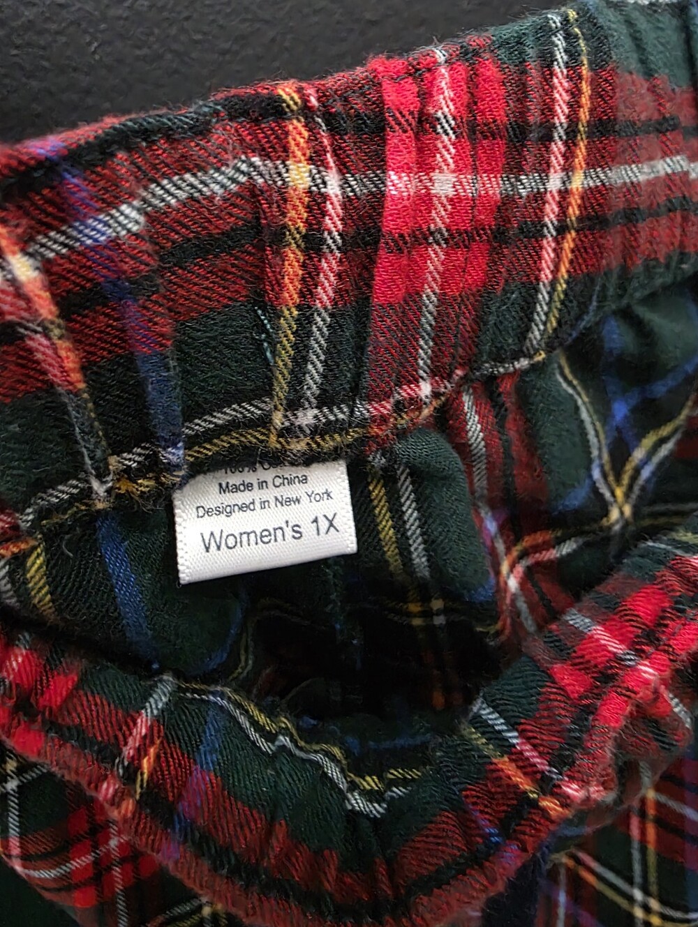 Petite Plume Women's Plaid Brushed Twill Pajama Set 1X Kensington Tartan - Picture 10 of 14